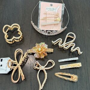 Gold and Silver Hair Accessories Set